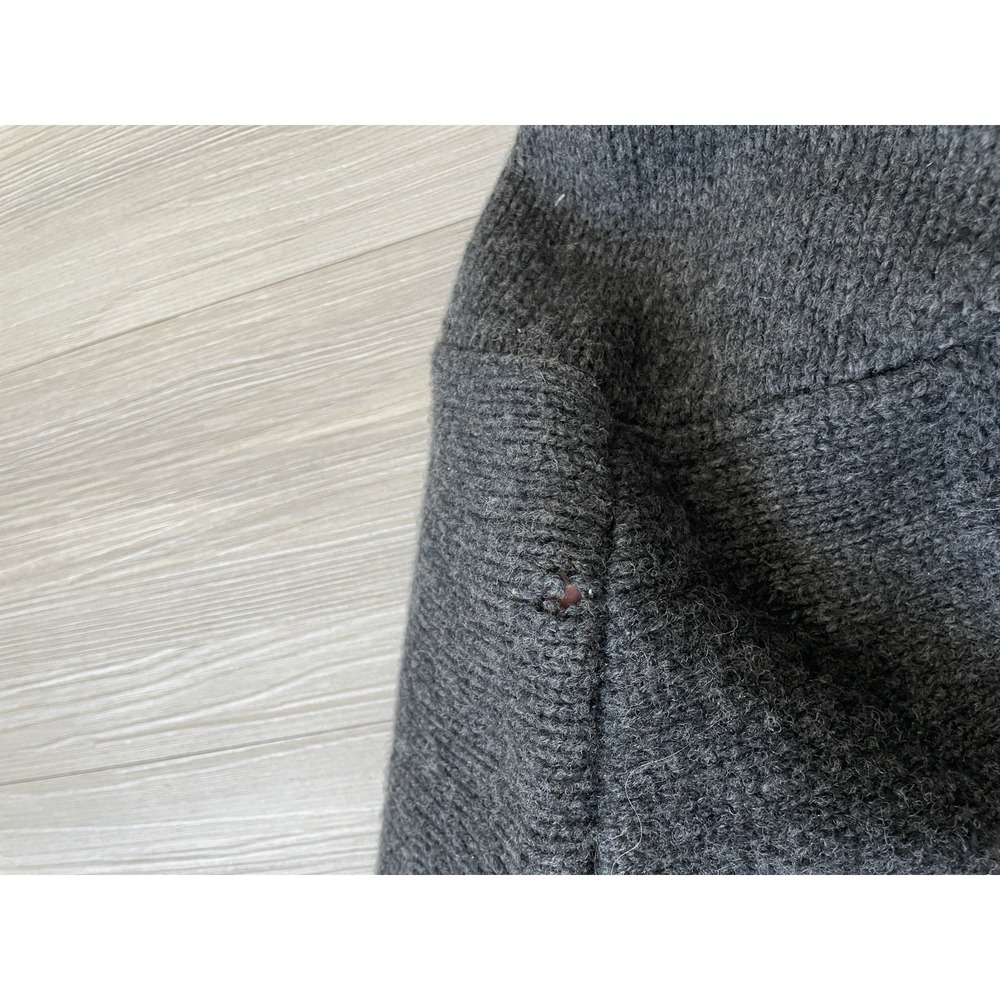 Talbots Women's Gray Wool Knit Crew Neck Full Zip Cardigan Sweater Sz S Preppy - Picture 9 of 9